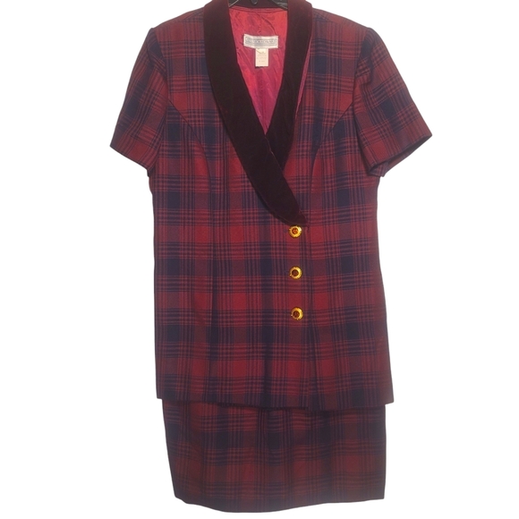 Vintage Plaid Dress B3 - Picture 1 of 9